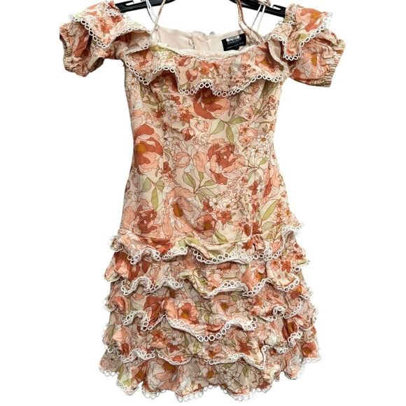 BARDOT Caitlyn Halter Off-the-Shoulder Mini Dress - Size XS - New - Picture 1 of 3